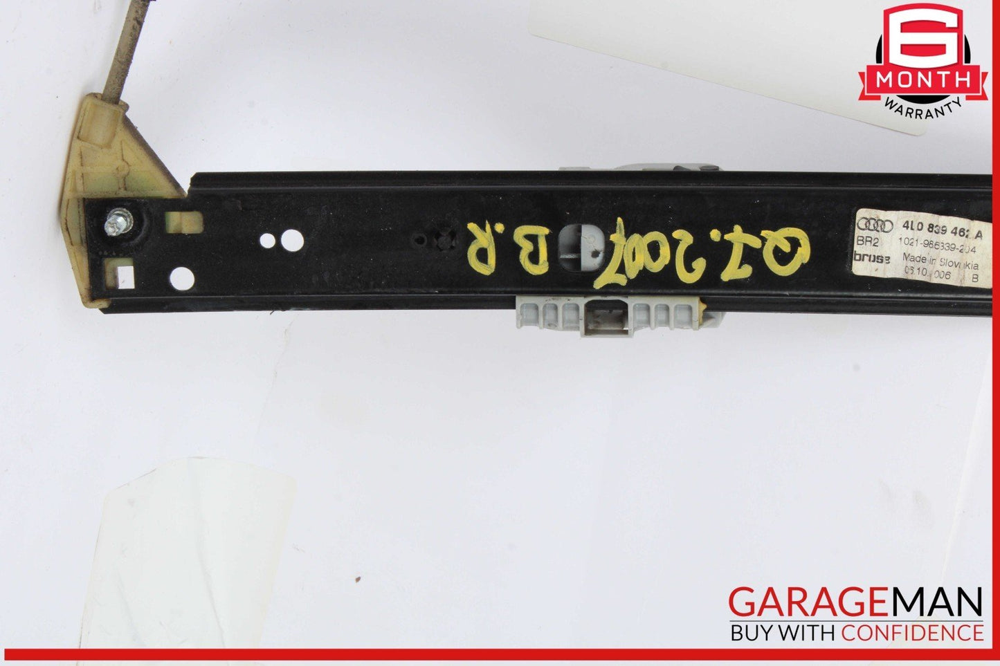 07-15 Audi Q7 Rear Right Passenger Side Window Regulator 4L0839462A OEM