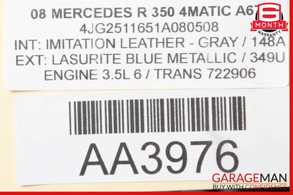 06-12 Mercedes W251 R350 ML550 Front Right Side Exterior Door Handle Silver OEM