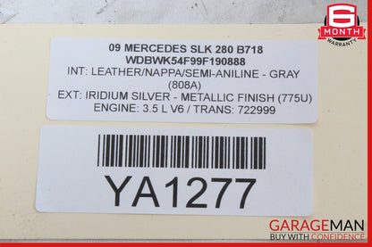 09-11 Mercedes R171 SLK300 SLK280 Front Left Side Mirror Door Rear View Silver