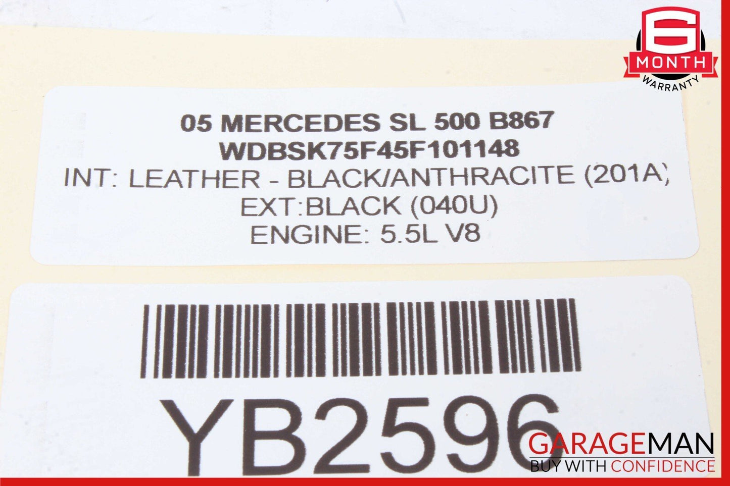 05-12 Mercedes R230 SL500 Front Top Upper Overhead Dome Reading Map Light Gray