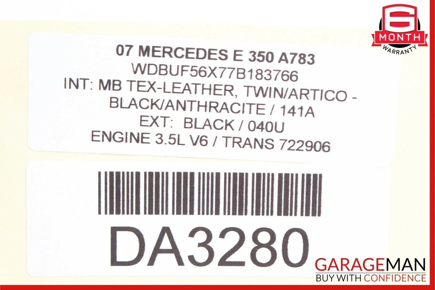 07-11 Mercedes W211 E63 AMG E320 CLS550 Roof Shark Fin GPS Antenna Black OEM