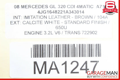 07-12 Mercedes X164 GL320 ML63 AMG Front Left Driver Seat Motor 0390203210 OEM