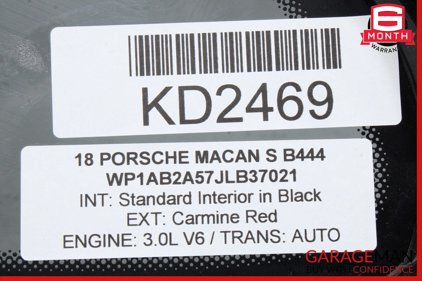 15-18 Porsche Macan 95B Rear Right Passenger Side Quarter Door Window Auto Glass