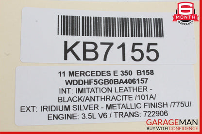 10-13 Mercedes W212 E350 E550 Front or Rear Right Exterior Door Handle Silver