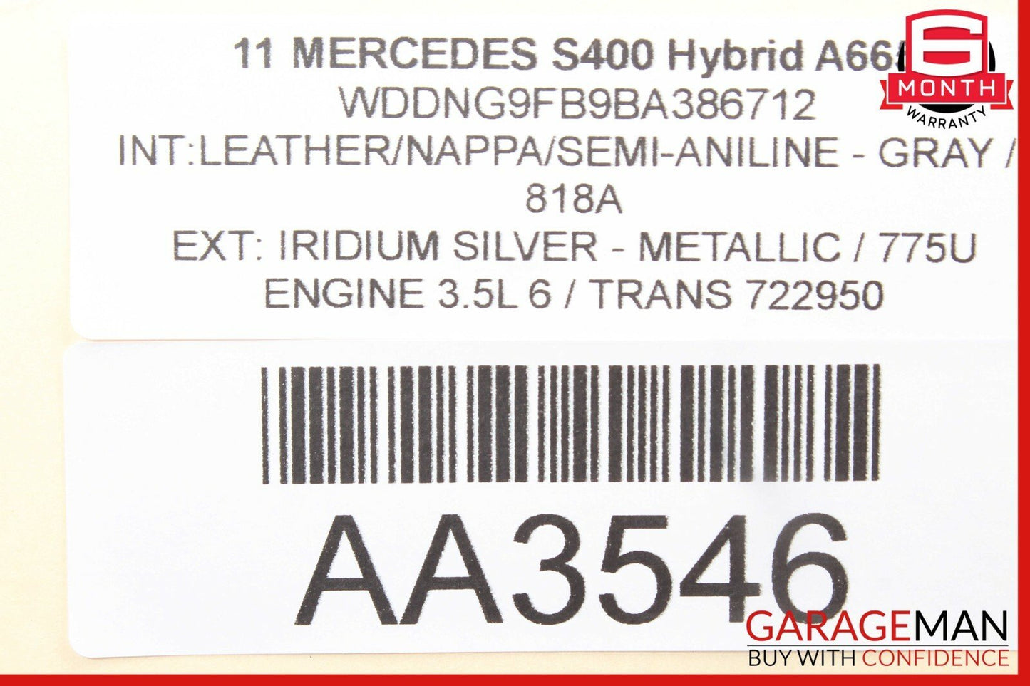 07-13 Mercedes W221 S400 S65 AMG Front Left Door Control Module 2169004500 OEM