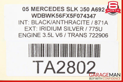 05-11 Mercedes R171 SLK280 SLK350 Front Right Interior Door Panel Cover Black