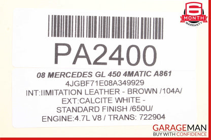 07-12 Mercedes X164 GL450 Front Seat Lumbar Regulator Control Switch