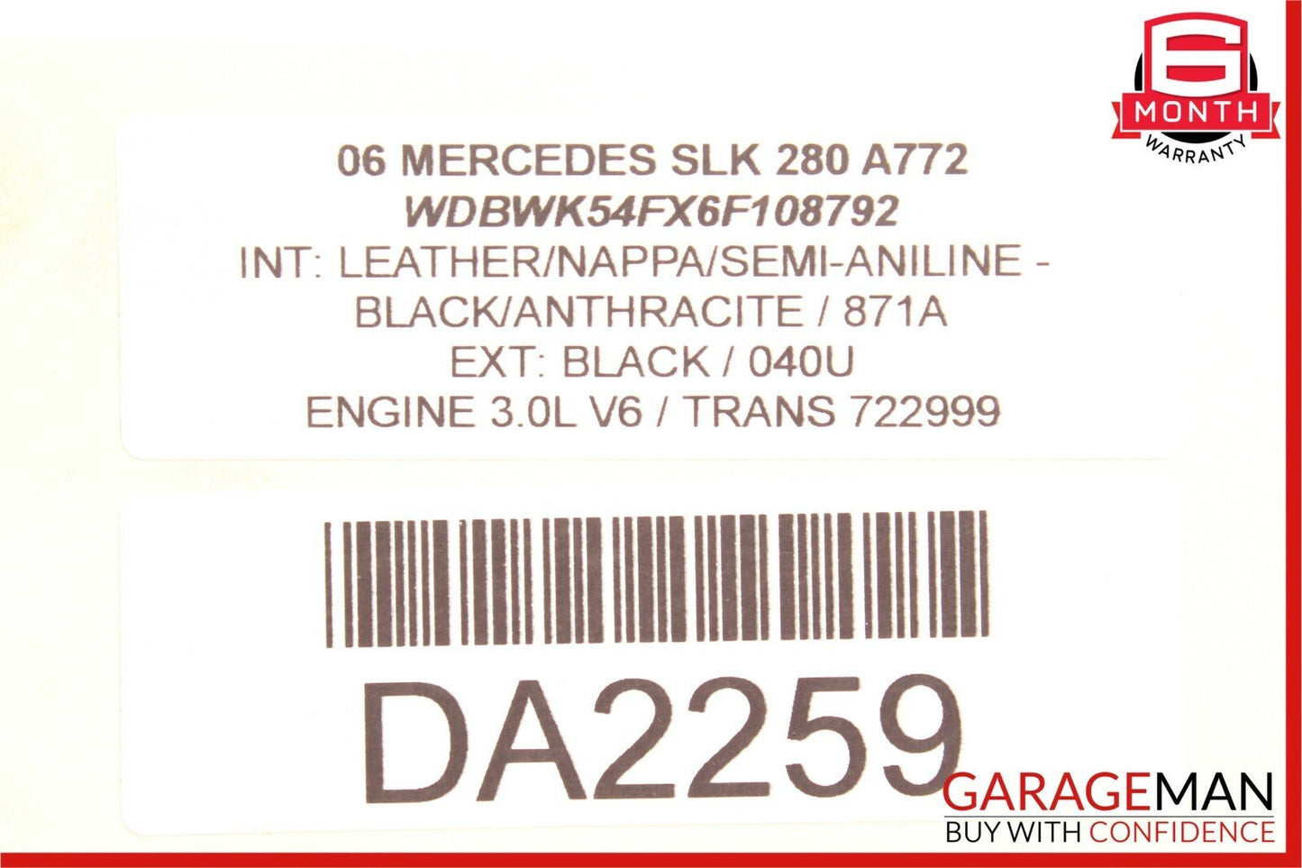 05-08 Mercedes R171 SLK280 Front Right Passenger Side Door Lock Latch Actuator
