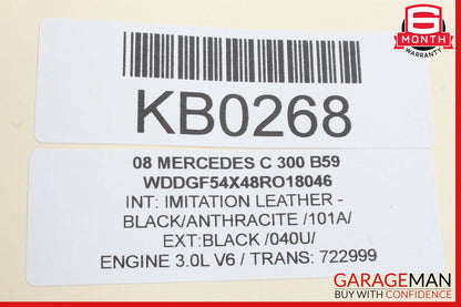 08-11 Mercedes W204 C300 C250 Interior Rear View Mirror Black OEM