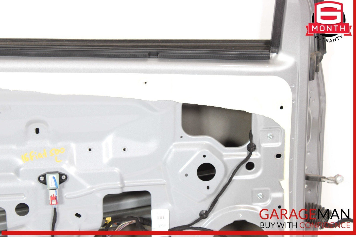 12-17 Fiat 500 Front Left Driver Side Door Shell Panel Gray OEM