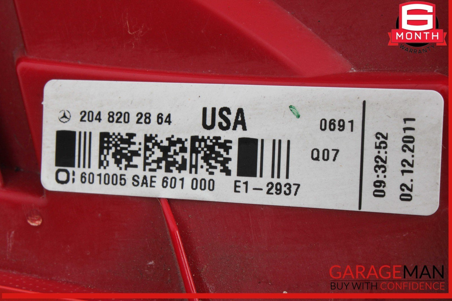 12-14 Mercedes W204 C250 C300 Rear Left Driver Side Tail Light Lamp LED OEM