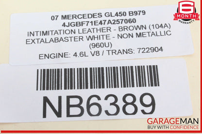 06-12 Mercedes X164 GL450 GL550 Hazard Light Control Switch Panel Module Unit