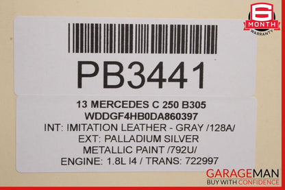 12-14 Mercedes W204 C250 C300 Front Left Top Upper Seat Cushion Cover OEM