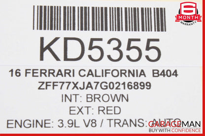 15-18 Ferrari California T Left Trunk Carpet 86062200 OEM