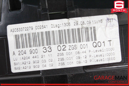 09-12 Mercedes X204 GLK350 4MATIC Speedometer Instrument Cluster 2049003302 OEM