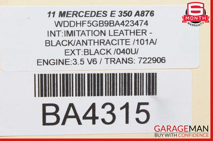 10-14 Mercedes W212 E350 Rear Right Passenger Side Door Window Regulator Motor