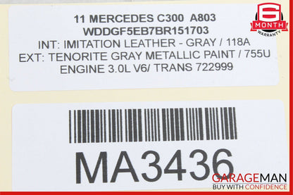 08-14 Mercedes W204 C250 C300 C350 AC A/C Climate Control Switch Trim Bezel