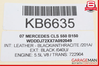 06-11 Mercedes W219 CLS550 CLS55 AMG Interior Rear View Mirror Gray OEM