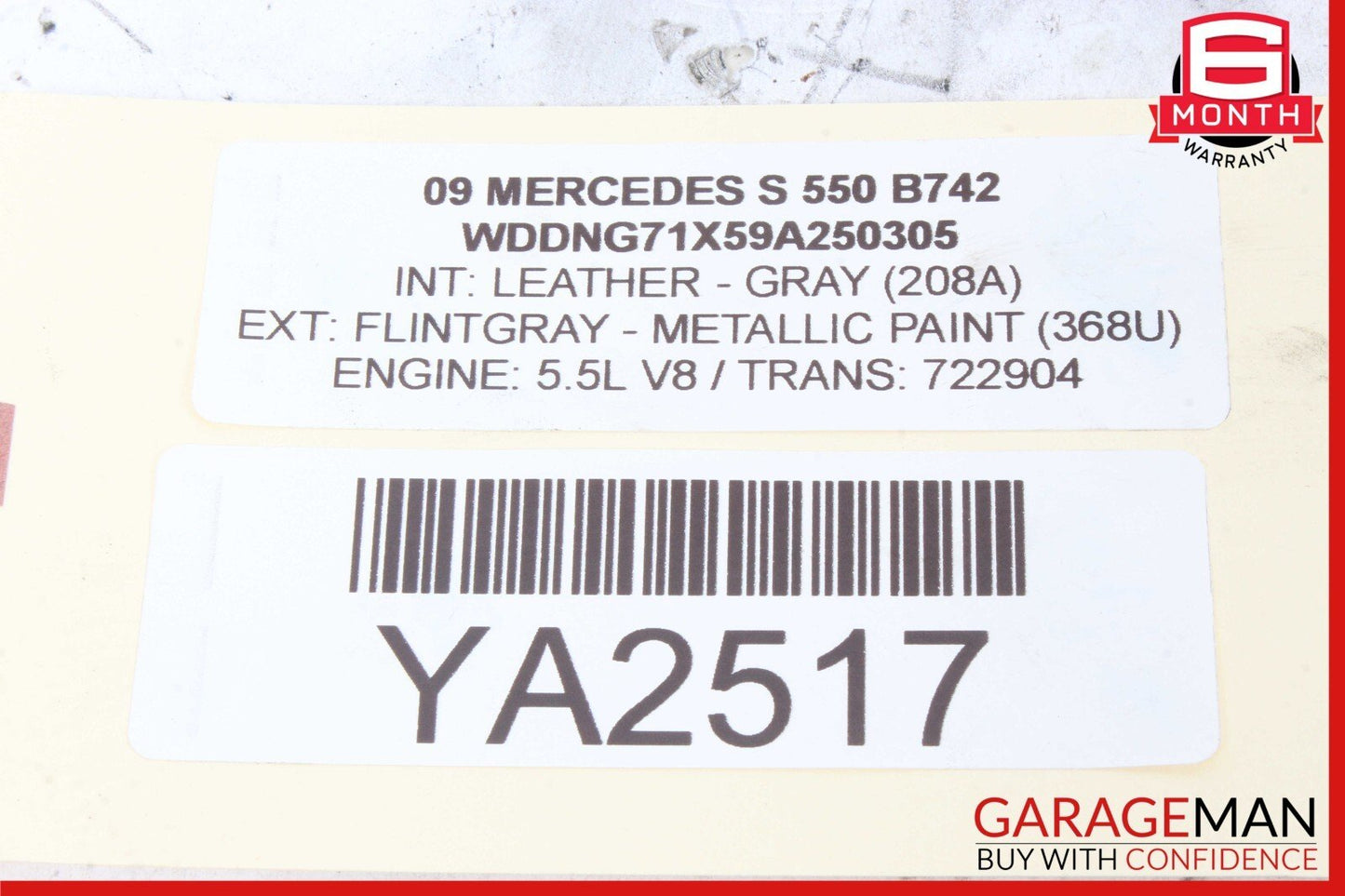 07-11 Mercedes W221 S550 CL550 A/C Air Conditioning Compressor Pump 0022301211