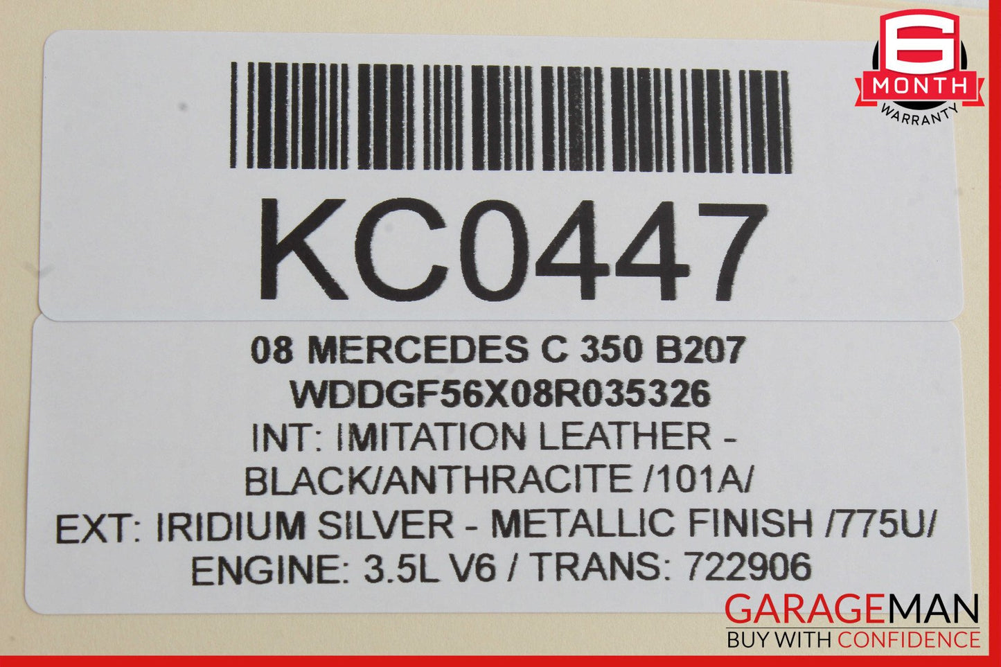 08-14 Mercedes W204 C350 C250 Rear Right Door Lock Latch Actuator OEM