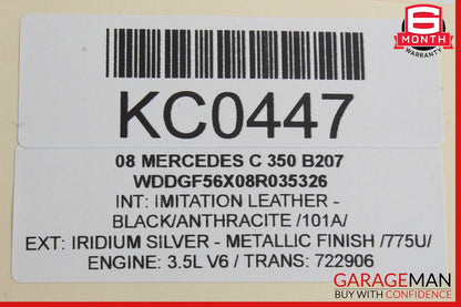 08-14 Mercedes W204 C350 C250 Rear Right Door Lock Latch Actuator OEM