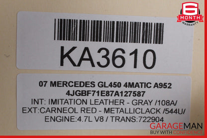 07-12 Mercedes X164 GL450 4MATIC Front Left Side Window Regulator Motor