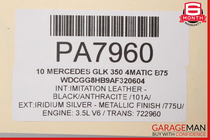 10-15 Mercedes X204 GLK250 GLK350 Front Right Top Upper Seat Cushion Black
