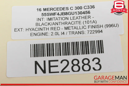 15-20 Mercedes W205 C300 Right Passenger Side Exterior Door Handle Red OEM