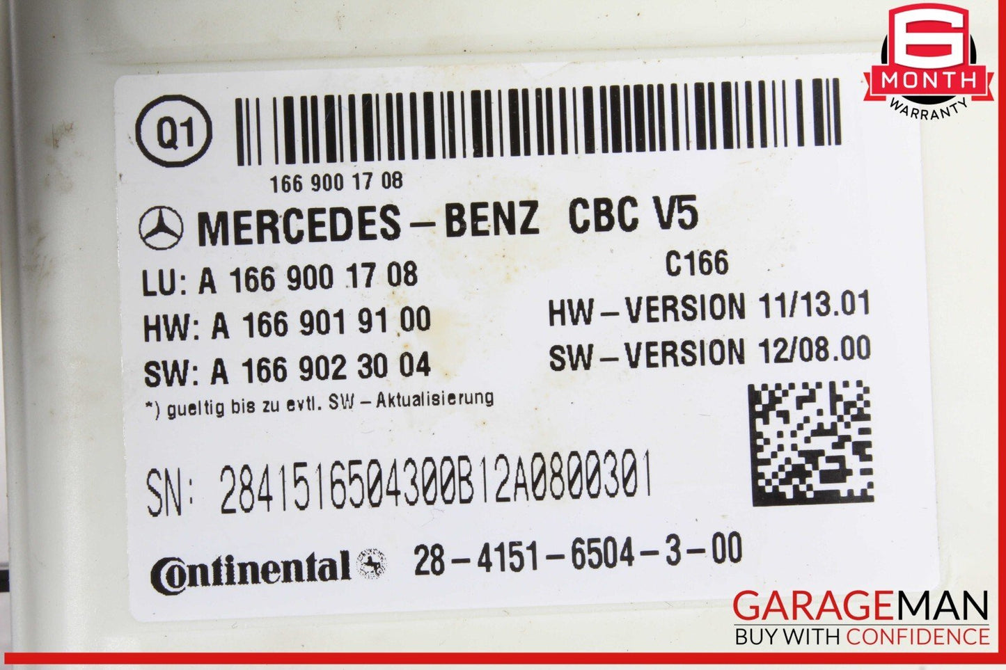 12-19 Mercedes X166 GL350 ML400 Front SAM Control Module Unit OEM