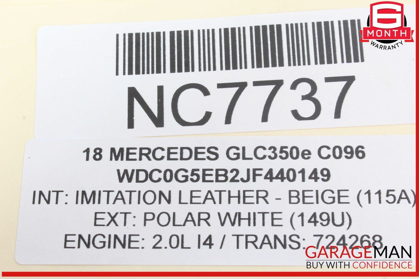 15-20 Mercedes X253 GLC350e C400 Rear Right or Left Lower Rearward Control Arm