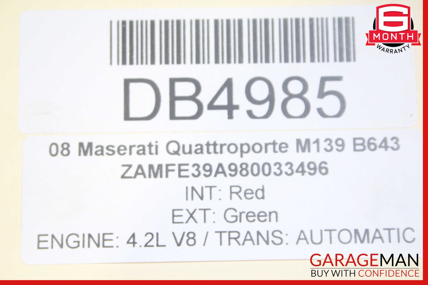 04-08 Maserati Quattroporte M139 Front Engine Sub Frame Subframe Crossmember OEM
