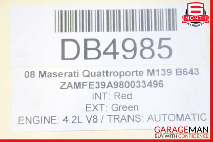 04-08 Maserati Quattroporte M139 Front Engine Sub Frame Subframe Crossmember OEM