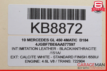 06-13 Mercedes X164 GL450 ML350 R350 Window Regulator Motor Front Left Side OEM