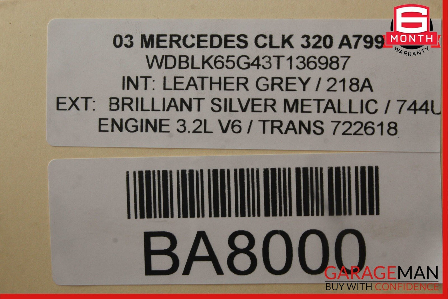98-03 Mercedes W208 CLK320 CLK430 Rear Shock Absorber Coil Spring Set of 2 Pc
