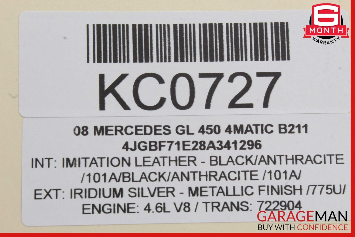 07-09 Mercedes X164 GL450 GL320 GL550 Right Passenger Side Tail Light Lamp OEM