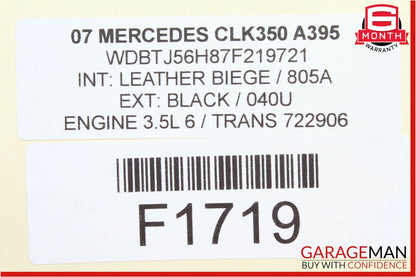 03-09 Mercedes W209 CLK350 Rear Right Passenger Side Lower Thrust Control Arm