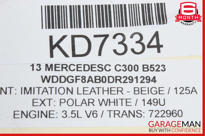 08-14 Mercedes W204 C350 C300 Sedan Rear Right Interior Door Trim Panel Assy