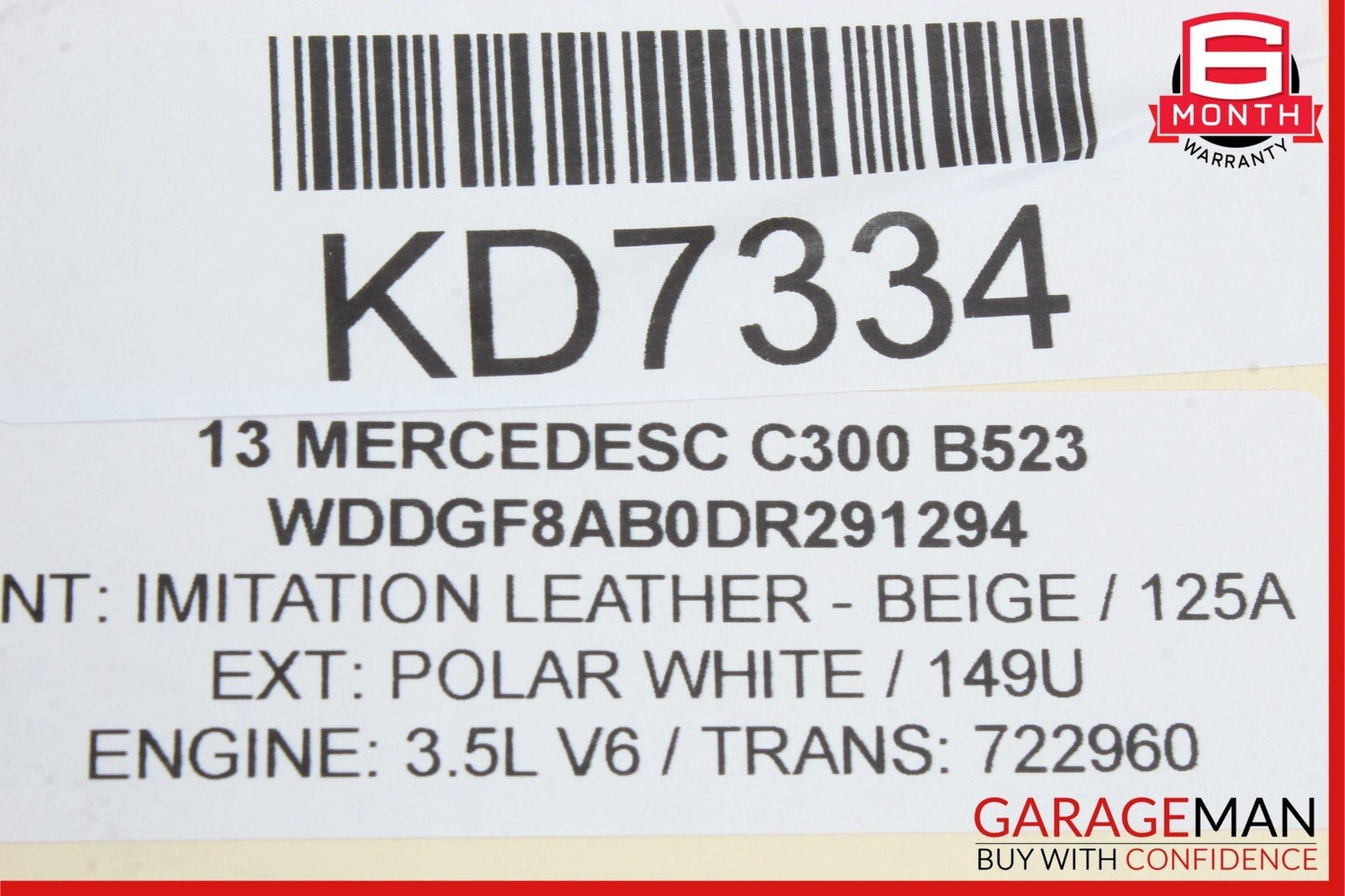08-14 Mercedes W204 C350 C300 Sedan Rear Right Interior Door Trim Panel Assy