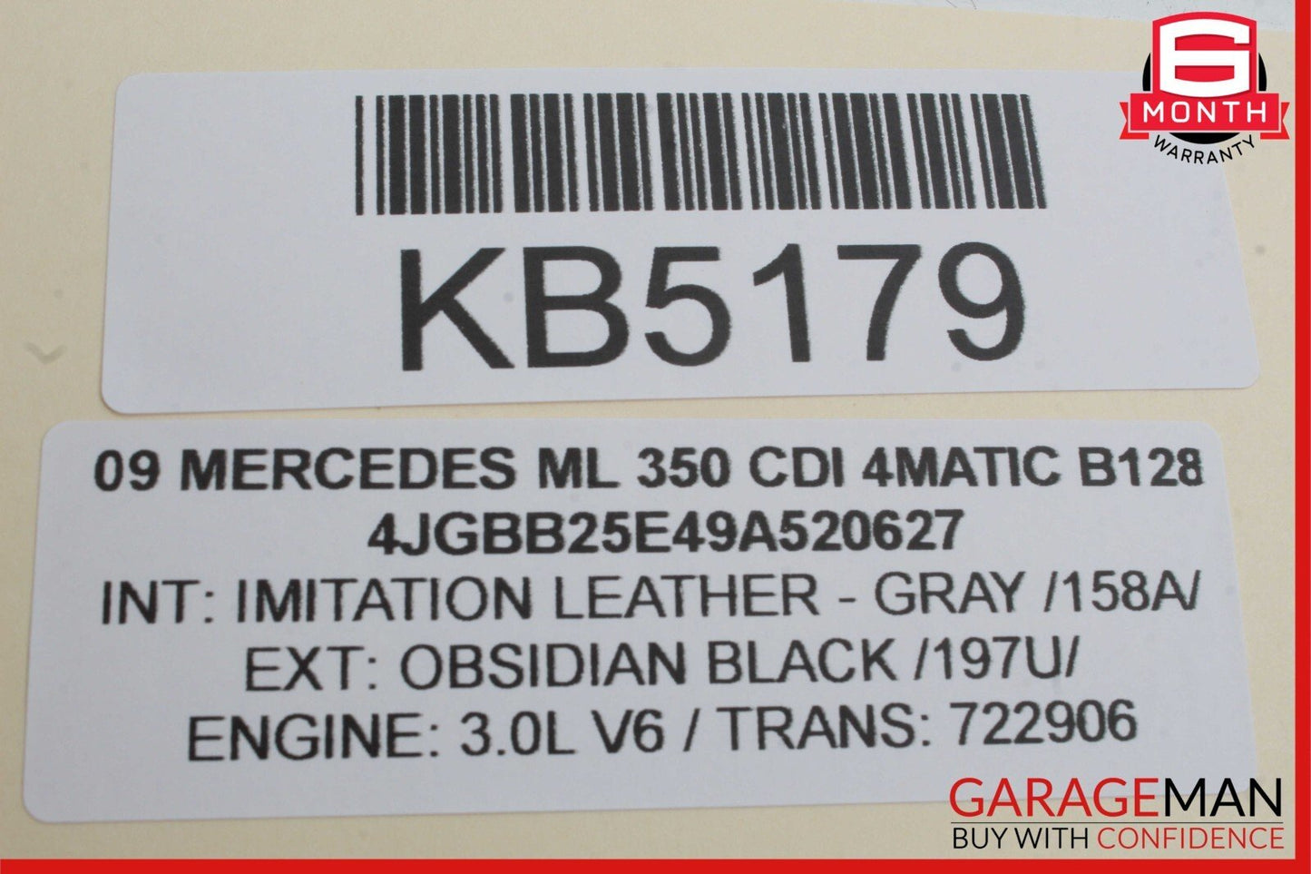06-13 Mercedes ML350 ML550 R350 Front Overhead Dome Light Lamp Reading Map Gray