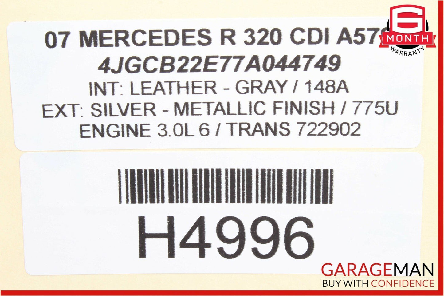 06-12 Mercedes W251 R320 R500 Rear Left Side Lower Suspension Control Arm OEM