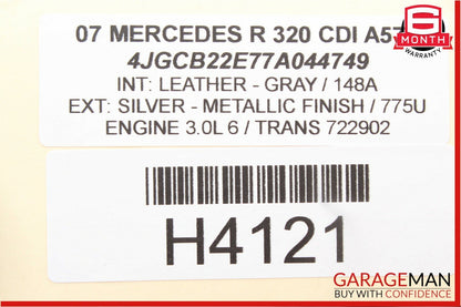 06-12 Mercedes R320 GL450 ML450 Front Right Passenger Door Control Module Unit