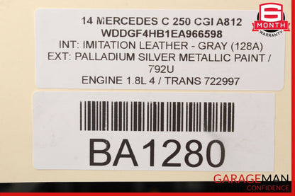 12-15 Mercedes W204 C250 SLK250 1.8L M271 Engine Throttle Body 2661410525 OEM