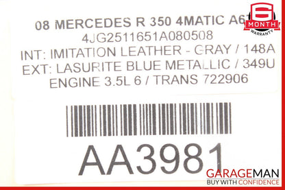 06-13 Mercedes W251 R350 ML550 Exterior Door Handle Front Left Side Silver OEM