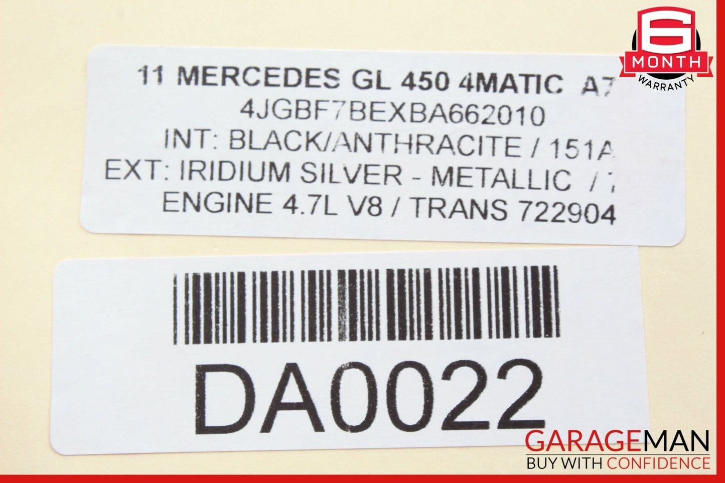 06-12 Mercedes X164 GL450 Rear Right / Left Side Suspension Upper Control Arm
