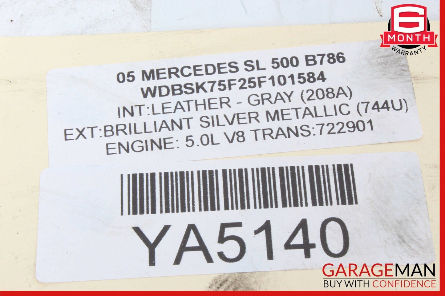 03-08 Mercedes R230 SL500 SL600 Rear Right Exhaust Mufflers Muffler Tip OEM