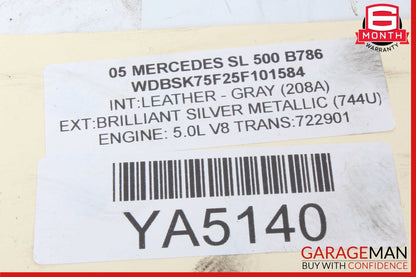 03-08 Mercedes R230 SL500 SL600 Rear Right Exhaust Mufflers Muffler Tip OEM