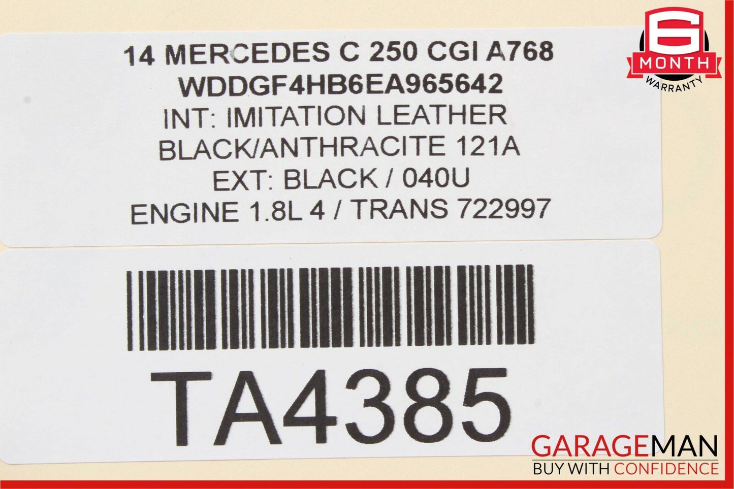 08-14 Mercedes W204 C280 AMG Sport Sedan Right Side Rocker Skirt Molding Black