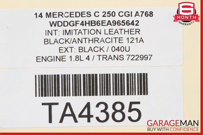 08-14 Mercedes W204 C280 AMG Sport Sedan Right Side Rocker Skirt Molding Black