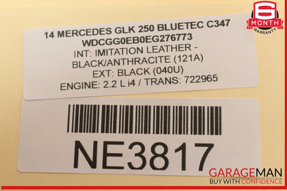 10-15 Mercedes X204 GLK250 Bluetec Rear Glass Windshield Wiper Motor Valeo OEM