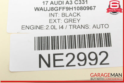15-20 Audi A3 S3 TT Quattro Rear Left Driver Side Exterior Door Handle Gray OEM